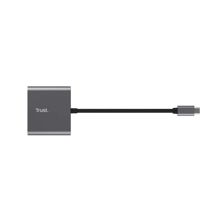 Trust Dalyx 3 en 1 Adaptador USB-C con HDMI, USB-A y C PD Gris