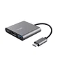 Trust Dalyx 3 en 1 Adaptador USB-C con HDMI, USB-A y C PD Gris