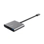 Trust Dalyx 3 en 1 Adaptador USB-C con HDMI, USB-A y C PD Gris
