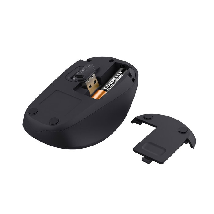Trust TM-201 Ratón Inalámbrico 1600 DPI Negro