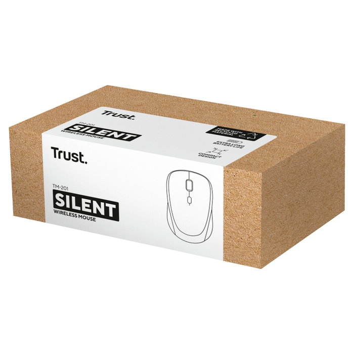 Trust TM-201 Ratón Inalámbrico 1600 DPI Negro
