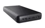 Trust Primo - Batería Externa Power Bank 20000 mAh Negro, Carga Rápida 15W, Triple Puerto USB-A y USB-C, Materiales Reciclados