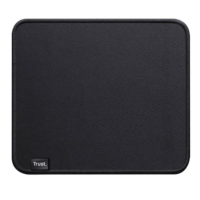 Trust Alfombrilla para Ratón Boye Eco 3 x 250 x 210mm Negra, de PET y Caucho Reciclado, Bordes Cosidos y Base Antideslizante
