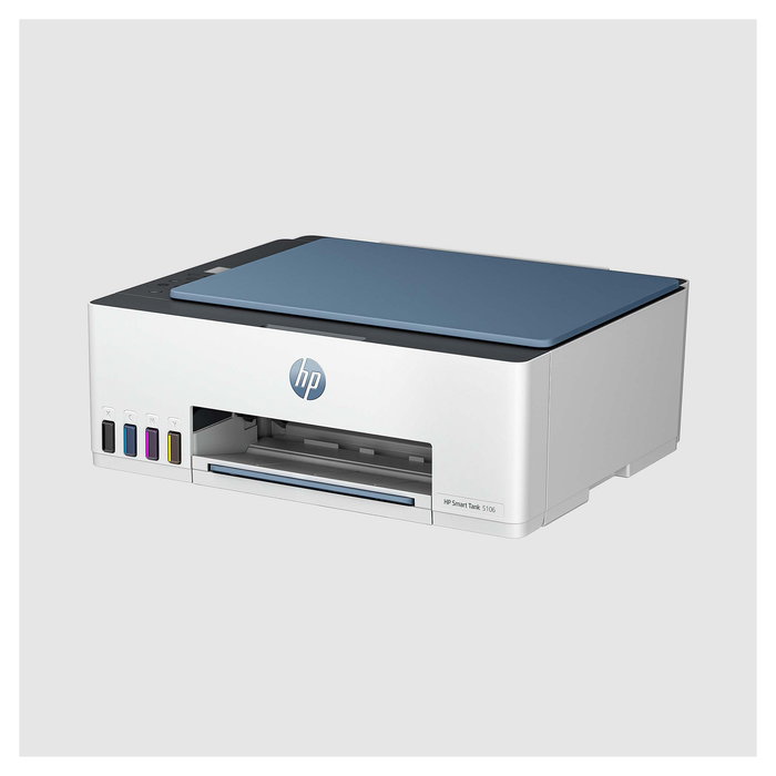 HP Smart Tank 5106 - Impresora Multifunción Inalámbrica A4 Color All-in-One con Tanque de Tinta, Escáner, Copiadora, Wi-Fi, AirPrint (4A8D1A#BHC) - Azul Surf HP Smart Tank 5106 - Impresora Multifunción Inalámbrica A4 Color All-in-One con Tanque de Tinta, Escáner, Copiadora, Wi-Fi, AirPrint (4A8D1A#BHC) - Azul Surf