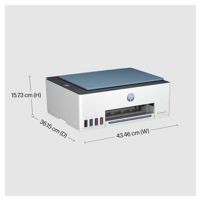 HP Smart Tank 5106 - Impresora Multifunción Inalámbrica A4 Color All-in-One con Tanque de Tinta, Escáner, Copiadora, Wi-Fi, AirPrint (4A8D1A#BHC) - Azul Surf HP Smart Tank 5106 - Impresora Multifunción Inalámbrica A4 Color All-in-One con Tanque de Tinta, Escáner, Copiadora, Wi-Fi, AirPrint (4A8D1A#BHC) - Azul Surf