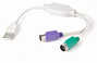 Gembird UAPS12 Cable Conversor USB a 2x PS/2 Blanco 0,30m