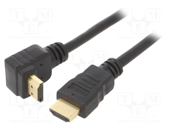 GEMBIRD Cable HDMI 3m con conector en ángulo de 90 grados, Negro GEMBIRD Cable HDMI 3m con conector en ángulo de 90 grados, Negro