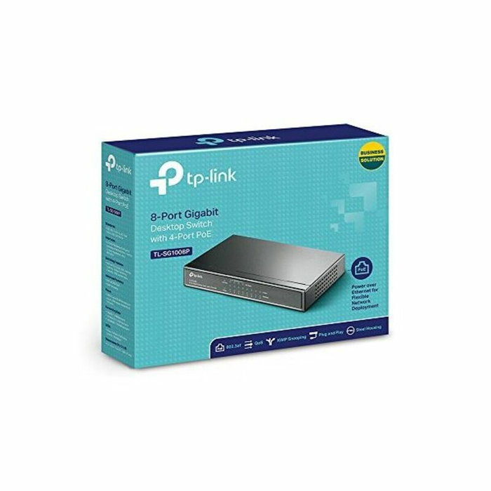 Tp-Link TL-SG1008P Switch de 8 puertos Gigabit con 4 puertos PoE, Gris Tp-Link TL-SG1008P Switch de 8 puertos Gigabit con 4 puertos PoE, Gris