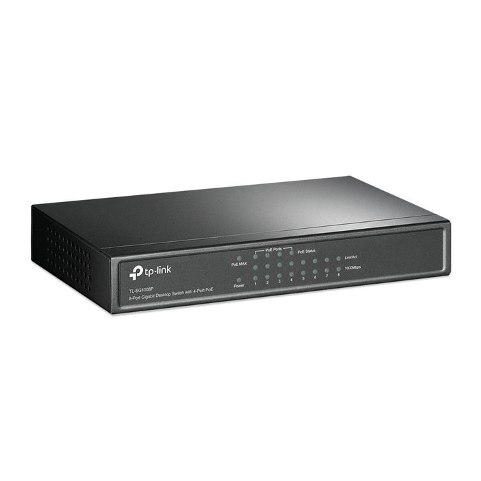 Tp-Link TL-SG1008P Switch de 8 puertos Gigabit con 4 puertos PoE, Gris Tp-Link TL-SG1008P Switch de 8 puertos Gigabit con 4 puertos PoE, Gris