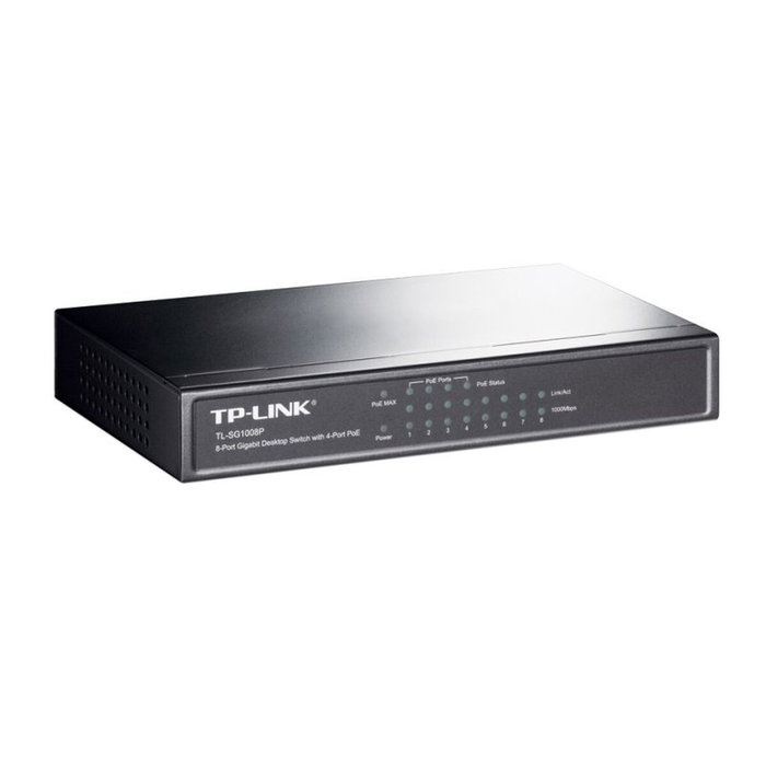 Tp-Link TL-SG1008P Switch de 8 puertos Gigabit con 4 puertos PoE, Gris Tp-Link TL-SG1008P Switch de 8 puertos Gigabit con 4 puertos PoE, Gris