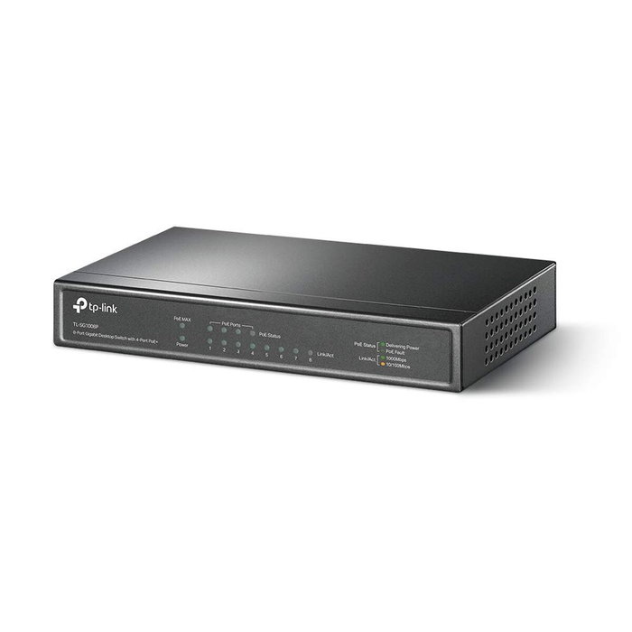 Tp-Link TL-SG1008P Switch de 8 puertos Gigabit con 4 puertos PoE, Gris Tp-Link TL-SG1008P Switch de 8 puertos Gigabit con 4 puertos PoE, Gris