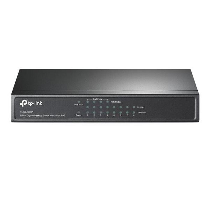 Tp-Link TL-SG1008P Switch de 8 puertos Gigabit con 4 puertos PoE, Gris Tp-Link TL-SG1008P Switch de 8 puertos Gigabit con 4 puertos PoE, Gris