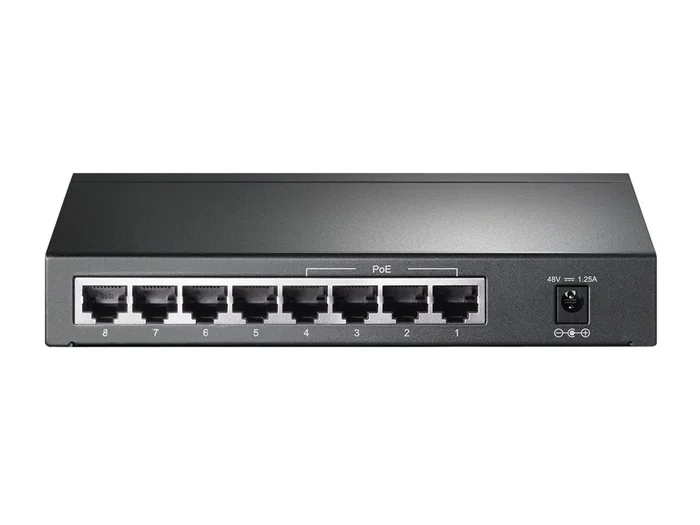 TP-Link TL-SG1008P Switch Gestionado 8 Puertos Gigabit Ethernet con 4 Puertos PoE+ (IEEE 802.3af), Gris
