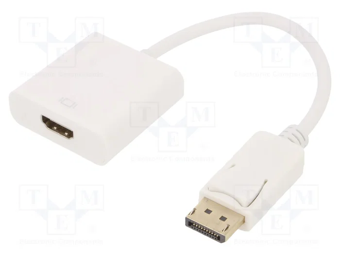 Gembird Adaptador DisplayPort a HDMI Blanco 0,1m A-DPM-HDMIF-002-W