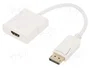 Gembird Adaptador DisplayPort a HDMI Blanco 0,1m A-DPM-HDMIF-002-W