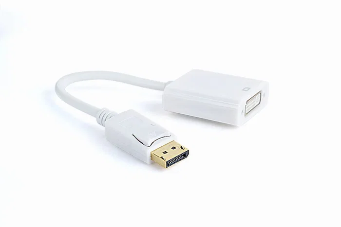 Gembird A-DPM-DVIF-002-W Adaptador de Cable de Vídeo y Audio DisplayPort Macho a DVI Hembra, Blanco, 0.1 m Gembird A-DPM-DVIF-002-W Adaptador de Cable de Vídeo y Audio DisplayPort Macho a DVI Hembra, Blanco, 0.1 m