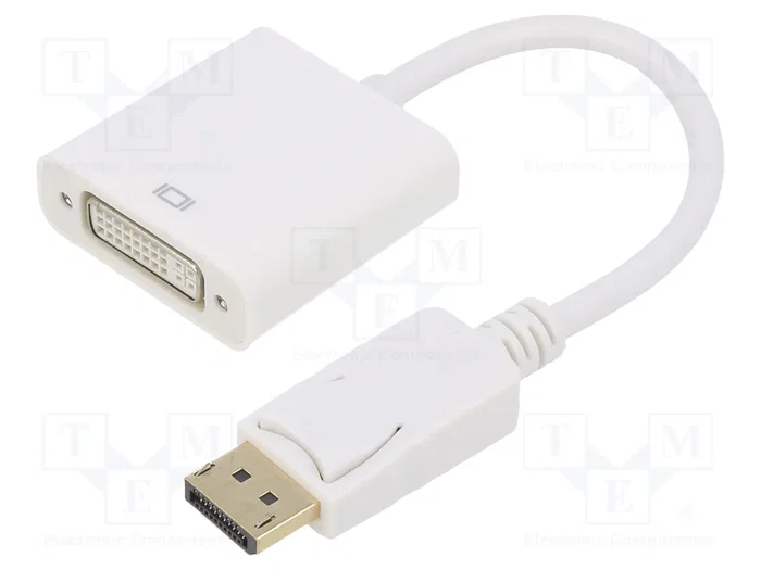 Gembird Adaptador DisplayPort Macho a DVI Hembra Blanco A-DPM-DVIF-002-W