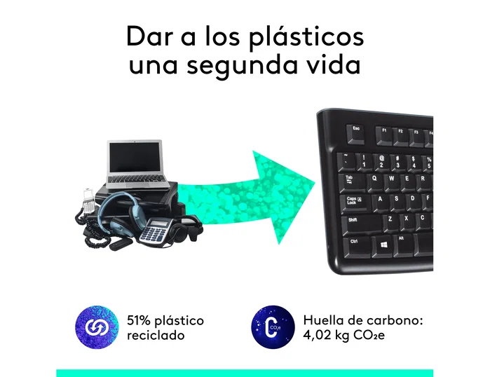 Logitech K120 Teclado USB QWERTY Español Negro Logitech K120 Teclado USB QWERTY Español Negro