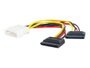 GEMBIRD Cable de Alimentación CC-SATA-PSY de 5 1/4 a Doble SATA 0,15 m