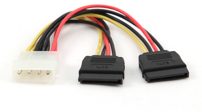 GEMBIRD Cable de Alimentación CC-SATA-PSY de 5 1/4 a Doble SATA 0,15 m