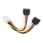 GEMBIRD Cable de Alimentación CC-SATA-PSY de 5 1/4 a Doble SATA 0,15 m
