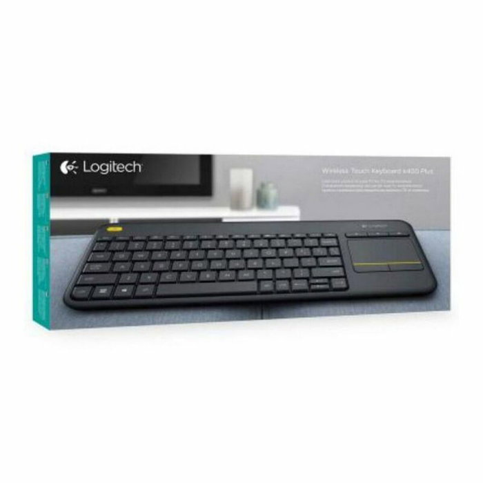 Logitech K400 Plus Teclado Inalámbrico con Touchpad Negro