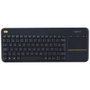 Logitech K400 Plus Teclado Inalámbrico con Touchpad Negro