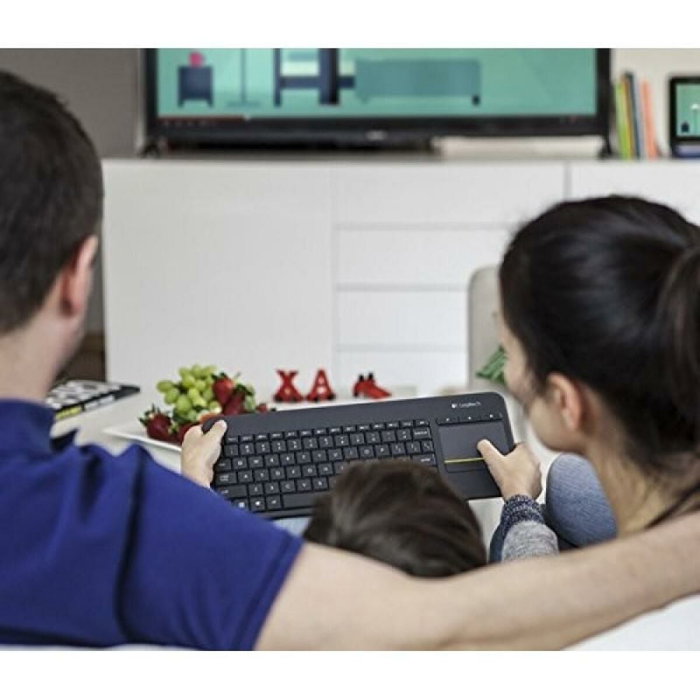 Logitech K400 Plus Teclado Inalámbrico con Touchpad Negro