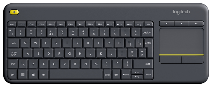 Logitech K400 Plus Teclado Inalámbrico con Touchpad Negro