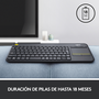 Logitech K400 Plus Teclado Inalámbrico con Touchpad Negro