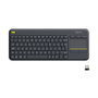 Logitech K400 Plus Teclado Inalámbrico con Touchpad Negro