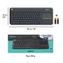 Logitech K400 Plus Teclado Inalámbrico con Touchpad Negro
