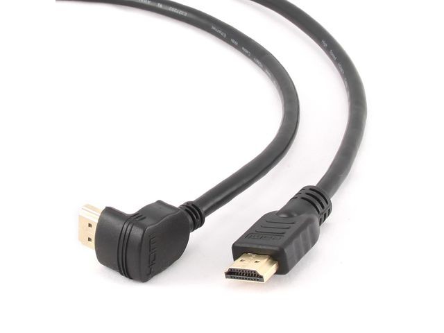 GEMBIRD Cable HDMI 1,8 m con conector de 90 grados, 4K UHD y alta velocidad