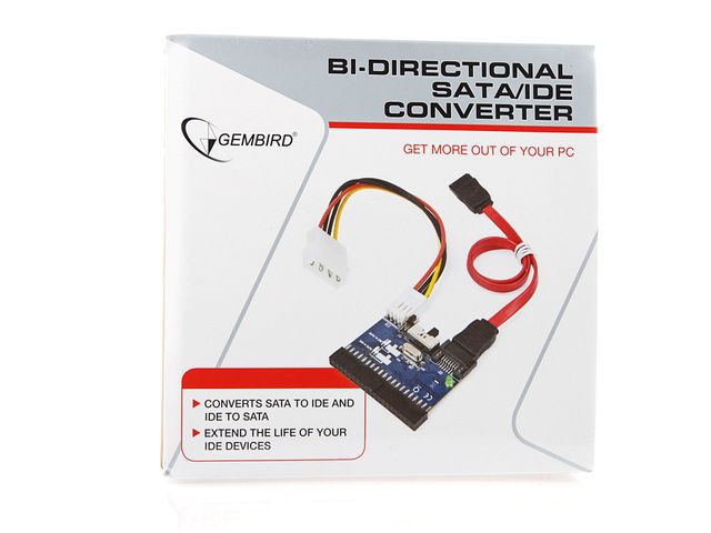 GEMBIRD Convertidor Bidireccional SATA/IDE Tarjeta y Adaptador de Interfaz Interno