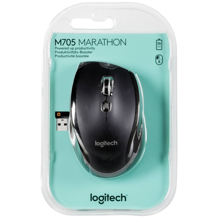 Logitech M705 Marathon Ratón Inalámbrico Gris