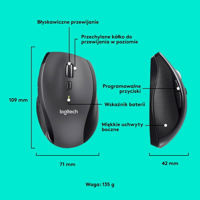Logitech M705 Marathon Ratón Inalámbrico Negro Logitech M705 Marathon Ratón Inalámbrico Negro