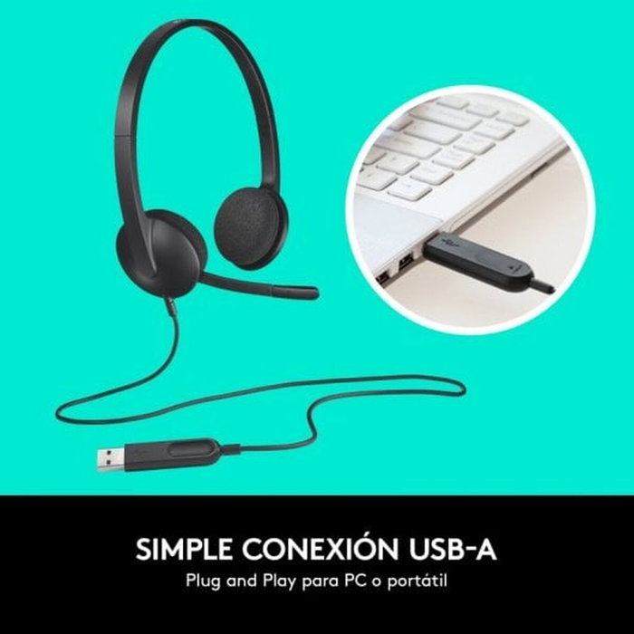 Logitech H340 USB Headset Negro Logitech H340 USB Headset Negro