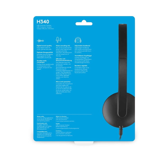 Logitech H340 USB Headset Negro Logitech H340 USB Headset Negro