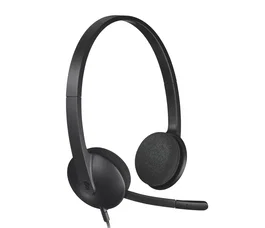 Logitech H340 USB Auriculares con Micrófono Negro, Conexión USB-A, On-ear