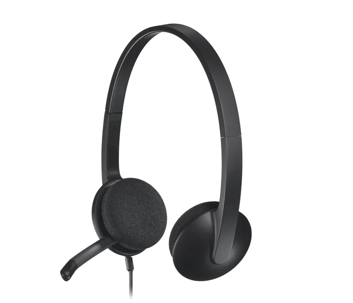 Logitech H340 USB Auriculares con Micrófono Negro, Conexión USB-A, On-ear