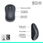 Logitech Ratón Inalámbrico M185, RF Wireless, Pilas Alcalinas, Gris