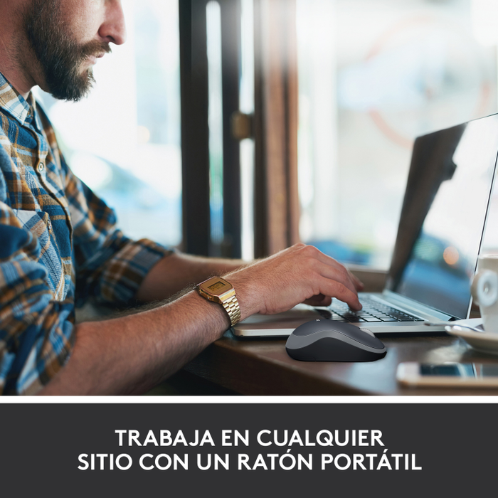 Logitech M185 Ratón Inalámbrico Gris