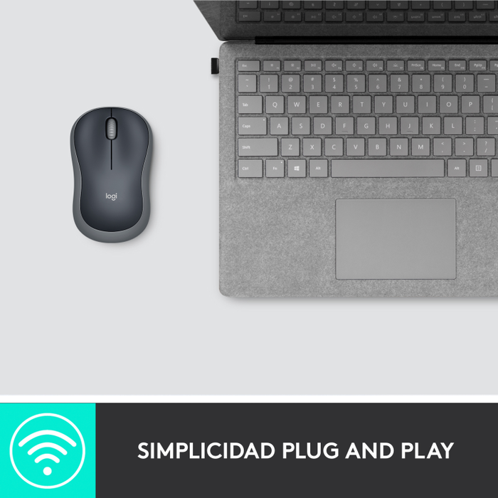 Logitech M185 Ratón Inalámbrico Gris