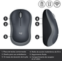 Logitech M185 Ratón Inalámbrico Gris