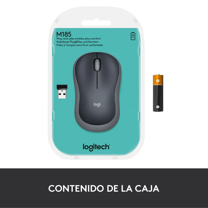 Logitech M185 Ratón Inalámbrico Gris Logitech M185 Ratón Inalámbrico Gris
