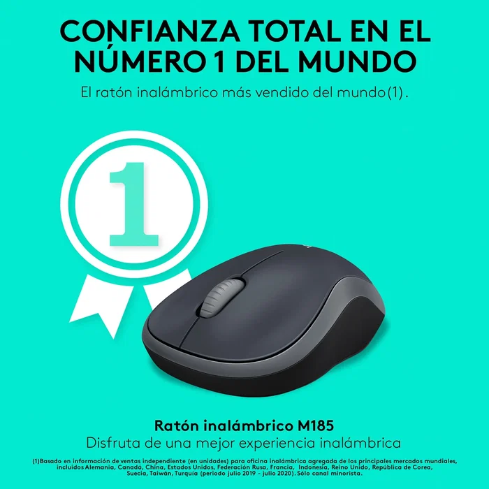 Logitech M185 Ratón Inalámbrico Gris Logitech M185 Ratón Inalámbrico Gris