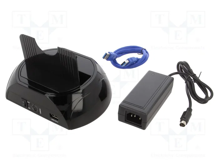 GEMBIRD Estación de acoplamiento USB 3.0 negro