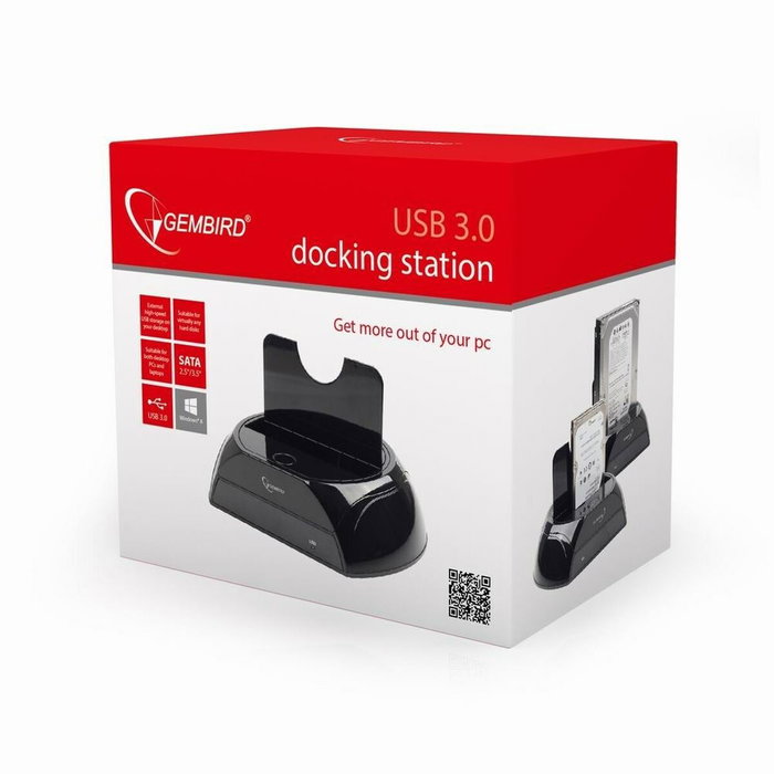 GEMBIRD Estación de acoplamiento USB 3.0 negro