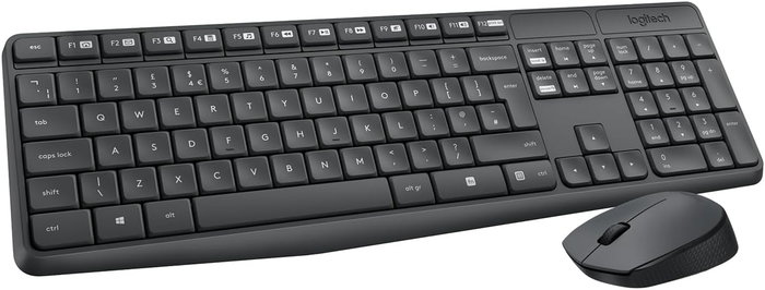 Logitech MK235 Combo de Teclado y Ratón Inalámbrico Gris Español