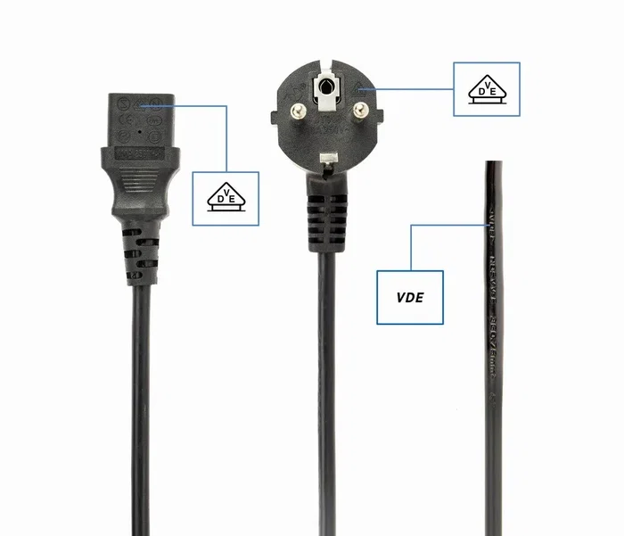 Gembird Cable de Alimentación Schuko a C13 3m Negro PC-186-VDE-3M